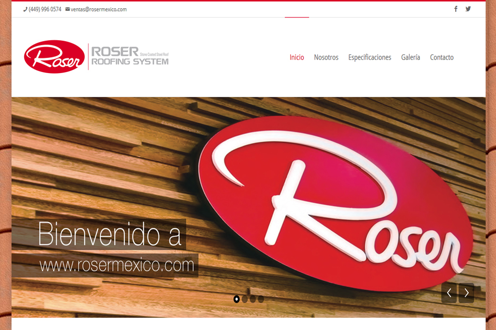 Página web Roser México