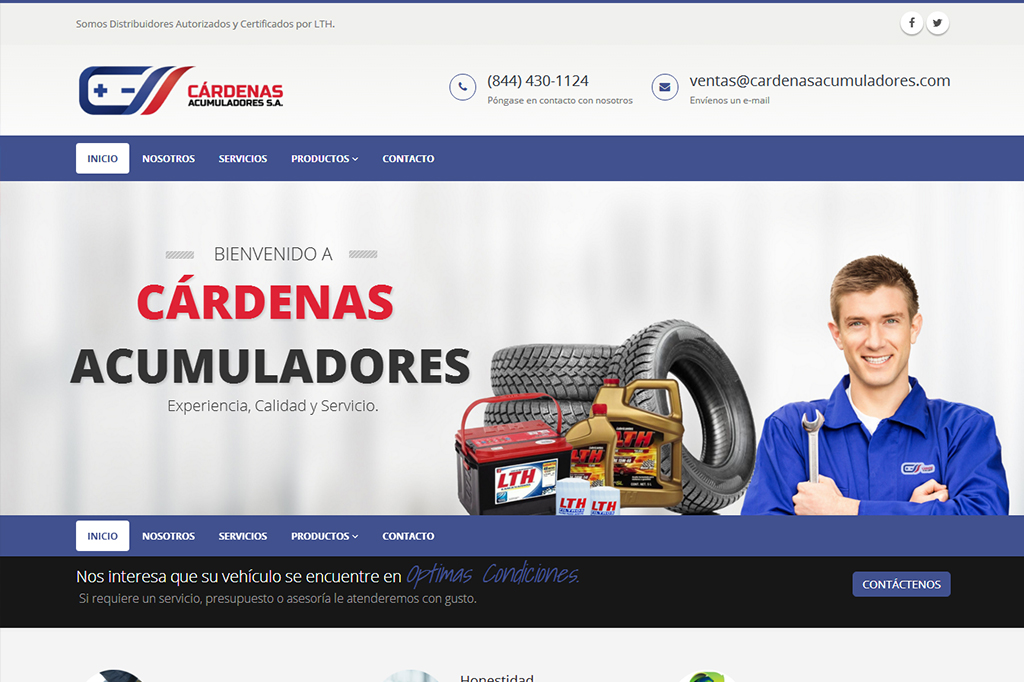 Página web Cárdenas Acumuladores