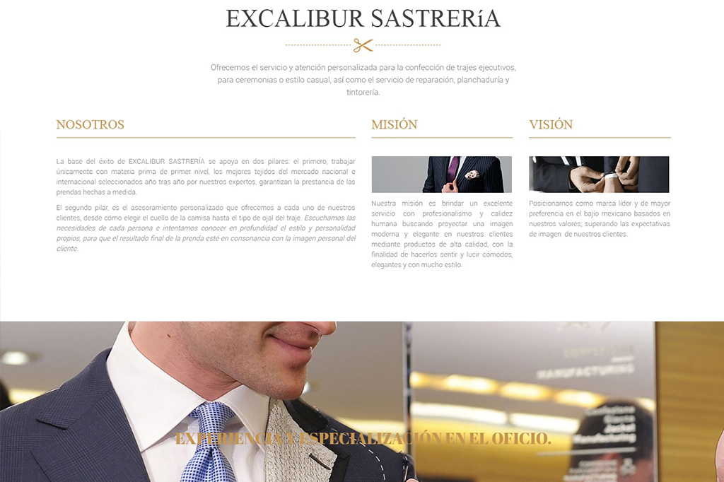 Página web Excalibur