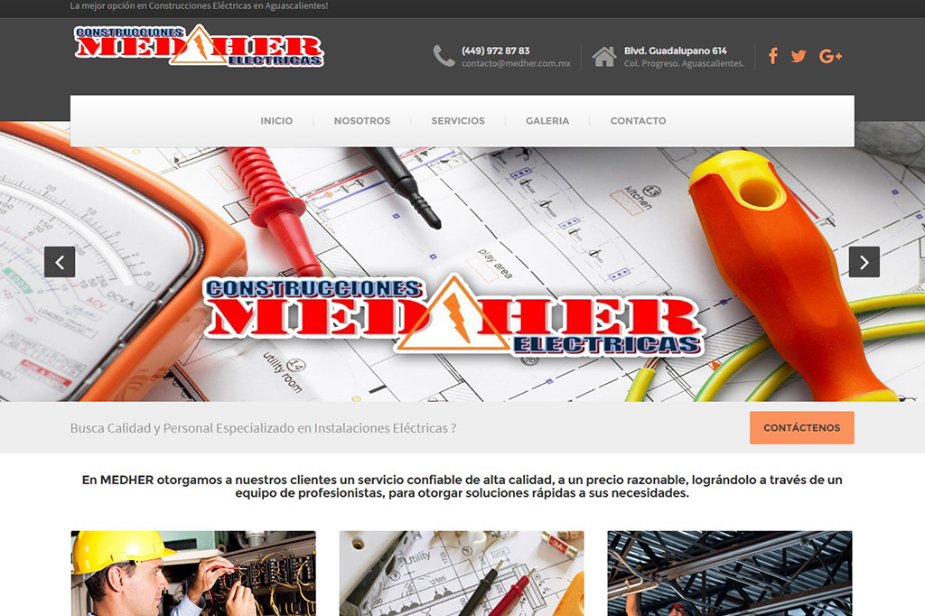 Página web Medher