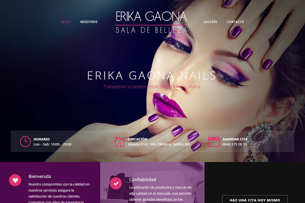Página web Erika Gaona