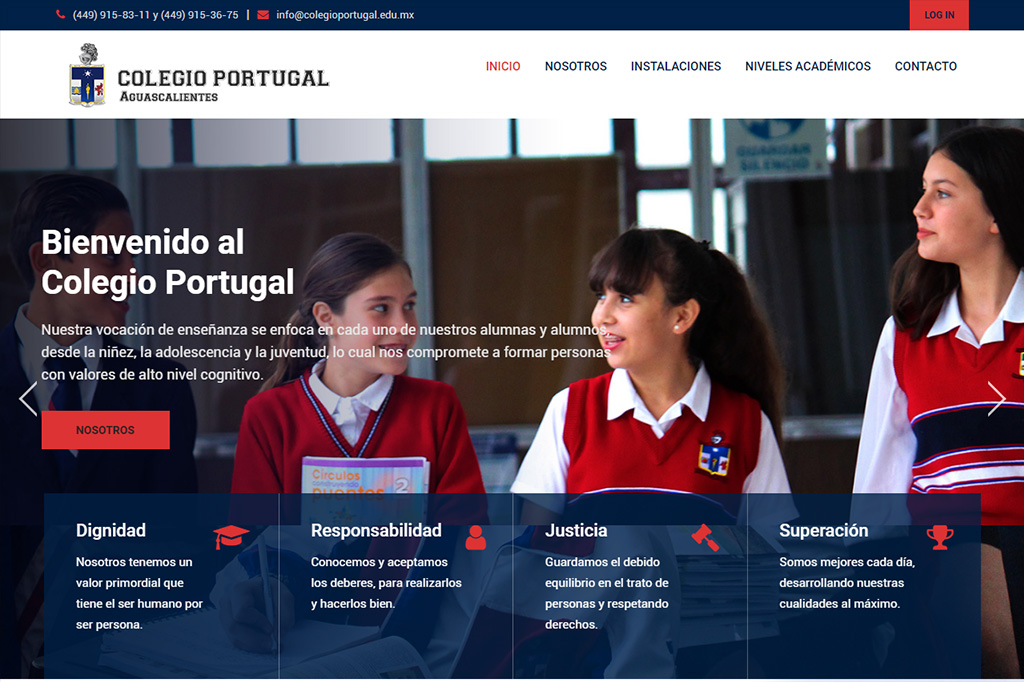 Página web Colegio Portugal