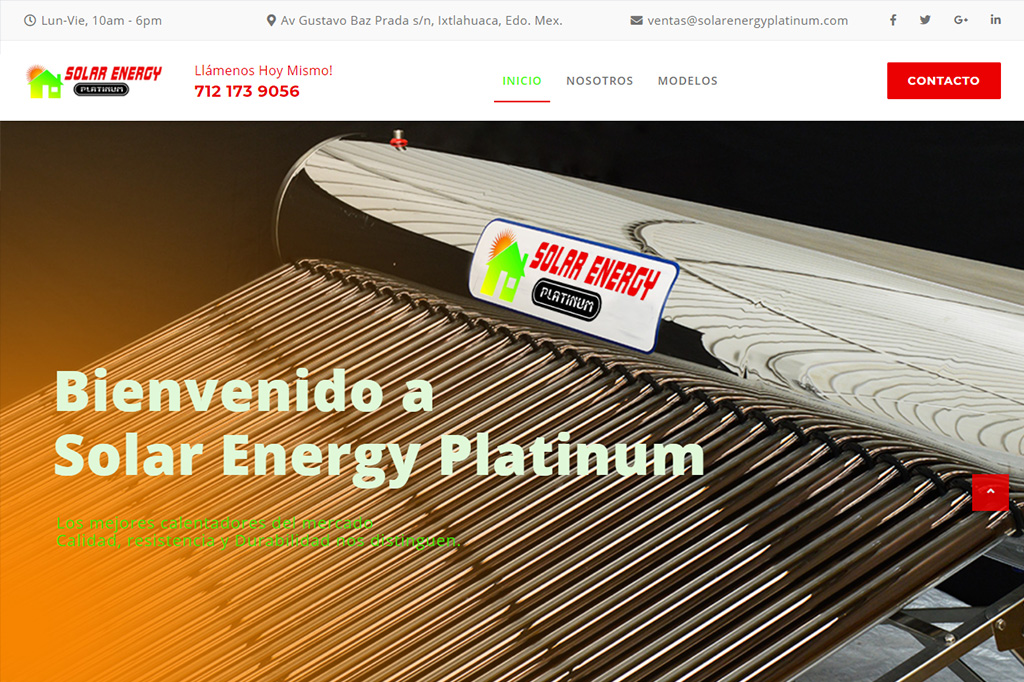 Página web Solar Platinum